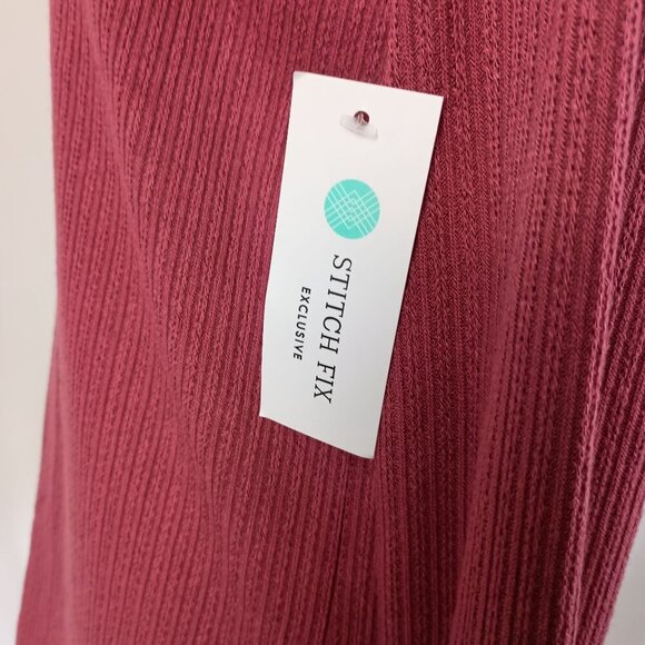 NWT Pink Clover Stitch Fix Rose Pink Soft Long Sleeve Top Sweater Size M - Picture 10 of 10